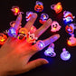 🎁 LED-Valo Halloween Sormus 😍 – 50 kpl setti, täydellinen asuun, kekkereihin ja pimeän iltojen tunnelmaan! 👻