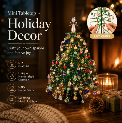 🎄✨ Tee-se-itse-helmi-joulukuusipaketti – 🎅Luo oma kimalteleva joulukoristeesi