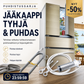 Jääkaappi tyhjä ja puhdistussarja