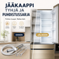 Jääkaappi tyhjä ja puhdistussarja