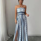 👗💙 50 %:N PIKATARJOUS! Geometrisilla kuvioilla koristeltu haalari – selkäaukkoinen kaula-aukko, sivuhalkiot, joustava kangas, koot S–3XL, sopii erinomaisesti rannalle, toimistoon ja iltamenoihin ✨