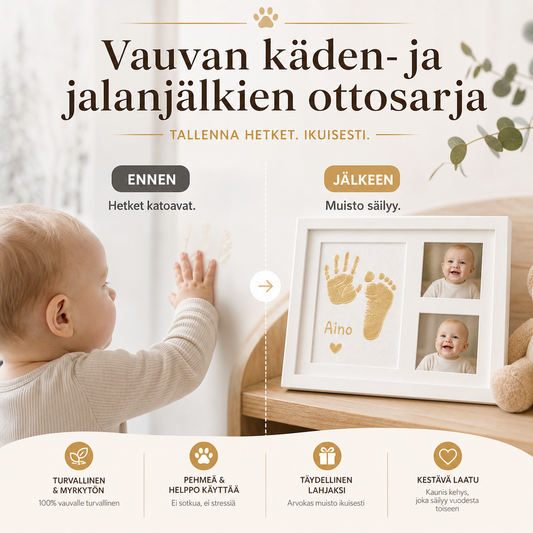 Vauvan käden- ja jalanjälkien ottosarja