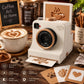 ☕🎄 Joululahja kahvin ystäville – 3D-latte-art-kaavainkamera | Hauska brittiläinen kahvitaideteoslaite ✨🎁