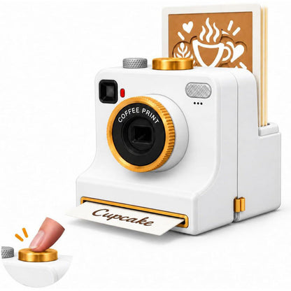 ☕🎄 Joululahja kahvin ystäville – 3D-latte-art-kaavainkamera | Hauska brittiläinen kahvitaideteoslaite ✨🎁
