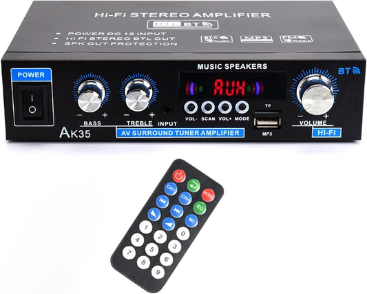 🔥Tarjous voimassa niin kauan kuin varastoa riittää – 40 %:n alennus!🎉 AK35-stereovahvistin, kotiteatteri, Bluetooth 5.0, Max