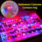 🎁 LED-Valo Halloween Sormus 😍 – 50 kpl setti, täydellinen asuun, kekkereihin ja pimeän iltojen tunnelmaan! 👻