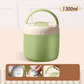 1,5 litran ruostumattomasta teräksestä valmistettu tyhjiöeristetty ruokapurkki