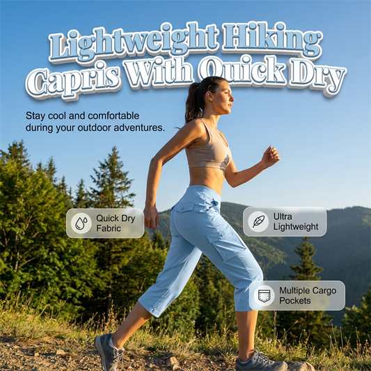 👖 50 %:n ALENNUS rajoitetun ajan! ✨ Kevyet naisten Capri Cargo -housut – 6 taskua, kiristysnauha vyötäröllä, hengittävät 🌿