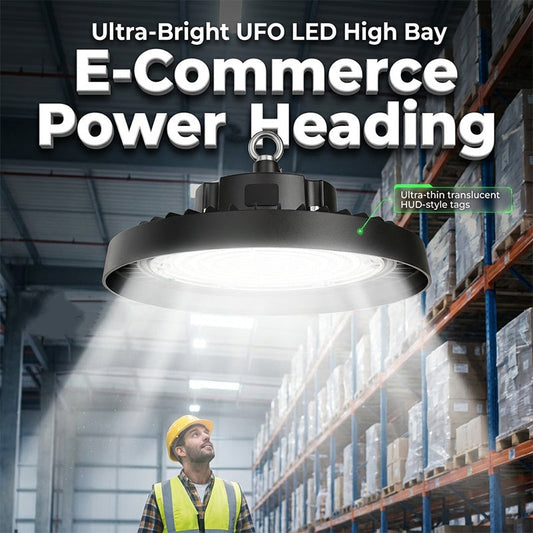 💡🏭 Kestävä UFO-LED-korkeahyllyvalaisin 🔧⚡ – Erittäin kirkas, säästää 70 % energiaa, ihanteellinen varastoihin ja työpajoihin. 5 vuoden takuu, saatavilla heti. Paras hinta-laatusuhde!