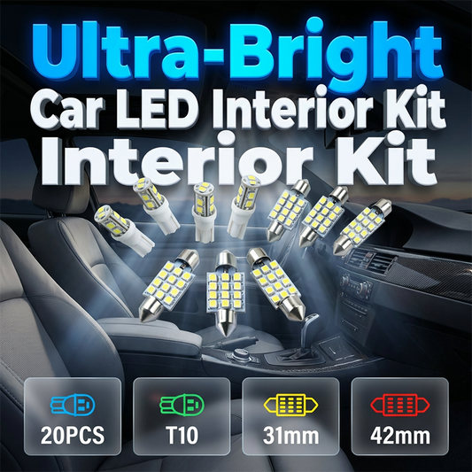 🚗20 kpl:n sarja yleiskäyttöisiä LED-valoja auton sisätiloihin | RGB-kaukosäädin, helppo asennus