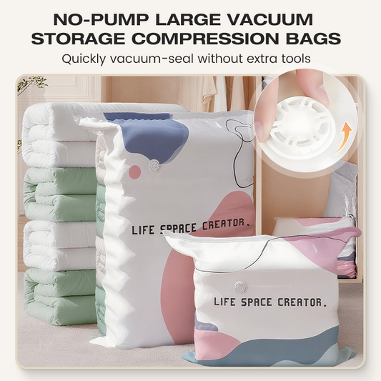 Suuret tyhjiöpakkauspussit säilytykseen – ilman pumppua 🧳✨📦
