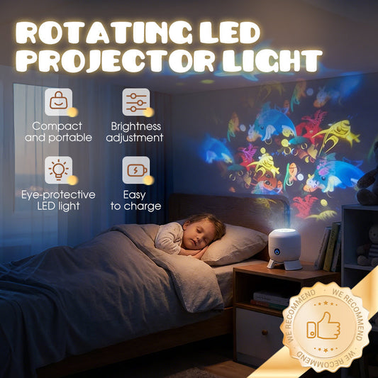 ✨ Pyörivä LED-projektori dynaamisilla valoefekteillä – yli 50 000 kappaletta myyty! 🌀💞 Muuta tilasi värikkäillä valoilla!
