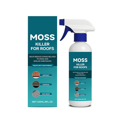 🌧️ Monipintainen kattojen sammal- ja leväpoistospray – Suihkuta, huuhtele ja ihastele kiiltävää tulosta! 🏠✨ Tehokas sammaleelle, hellavarainen kasveille – puhtaampi katto muutamassa minuutissa. 🌿💧