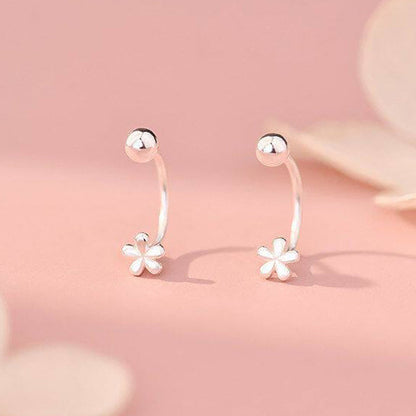 Flower Screw-Back Earrings for Women