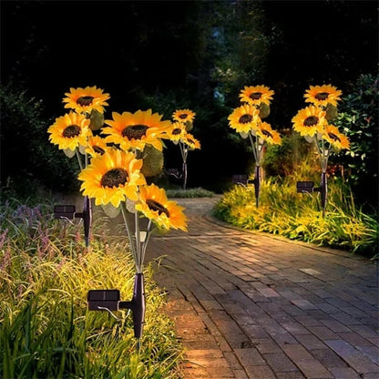 🌻50 % ALENNUS! ☀️ Vedenpitävät auringonkukka-aurinkolamput – Realistiset terälehdet, suojausluokka IP65 ja automaattinen syttyminen 8–12 tunnin kuluttua ☀️🌻