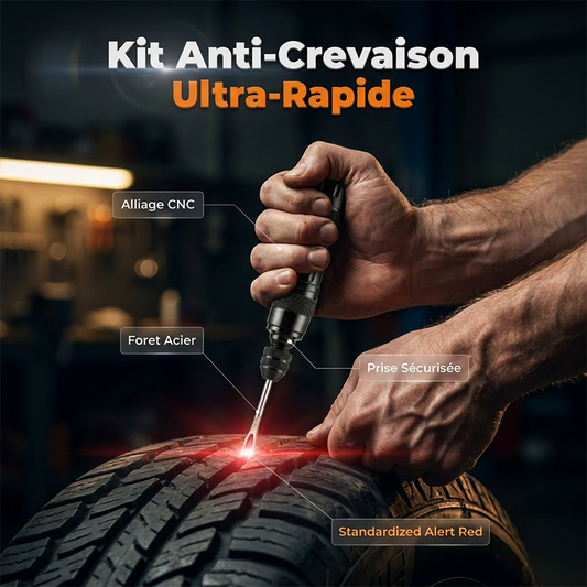 Tubeless-renkaiden korjaussarja alumiinikotelossa
