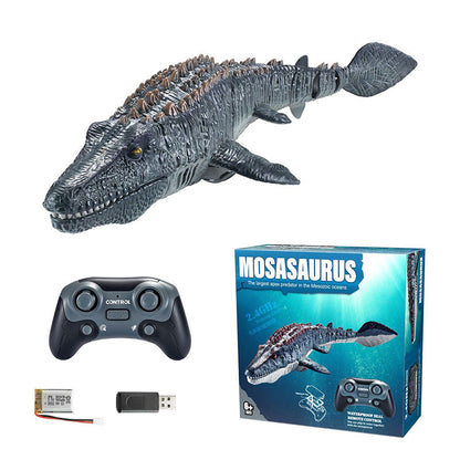 2,4 GHz:n kauko-ohjattava Mosasaurus-uimalelu, jossa on vesisuihku