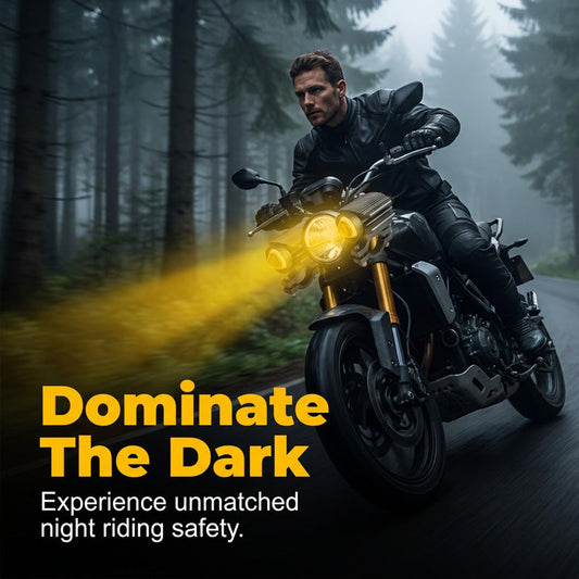 Universal Motorcycle LED-kohdevalo, kaksivärinen lisäajovalo