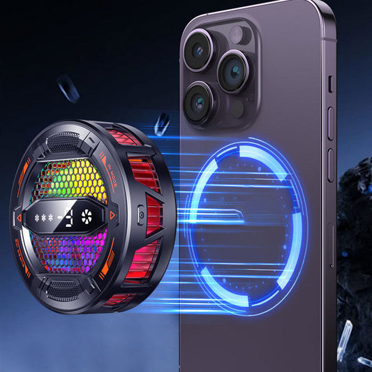 Magneettinen matkapuhelimen jäähdytin, jossa on LED-lämpötilanäyttö
