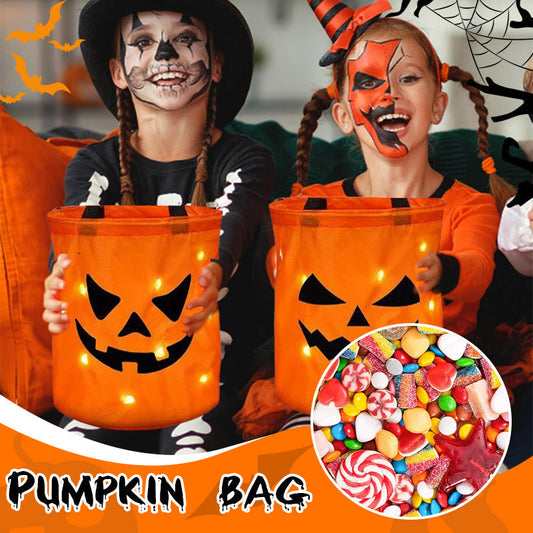 🎃 Vuoden 2026 ale — Myyty yli 19 000 kappaletta!✨ Halloween-hohtava kurpitsakassi – LED-valot ja tilava sisätila 🍬
