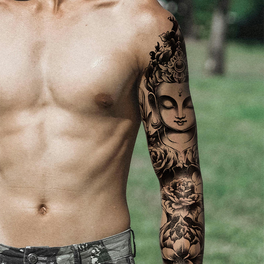 Suuret, koko käsivarren kattavat väliaikaiset tatuoinnit