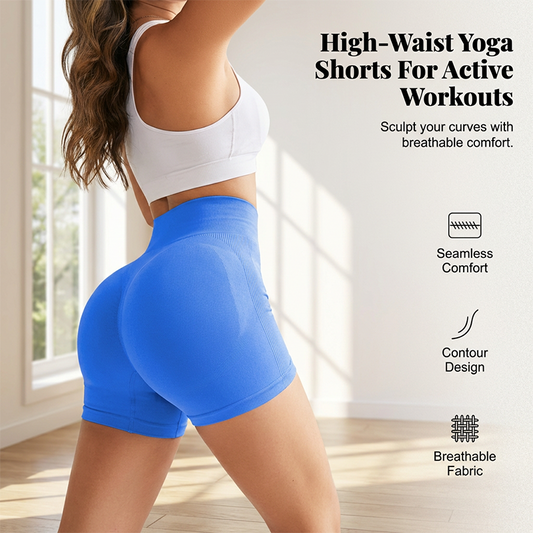 Saumattomat persikanväriset hip-fitness-shortsit