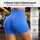 Saumattomat persikanväriset hip-fitness-shortsit