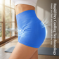 Saumattomat persikanväriset hip-fitness-shortsit