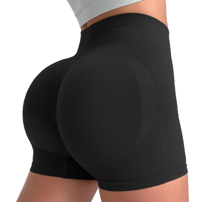 Saumattomat persikanväriset hip-fitness-shortsit