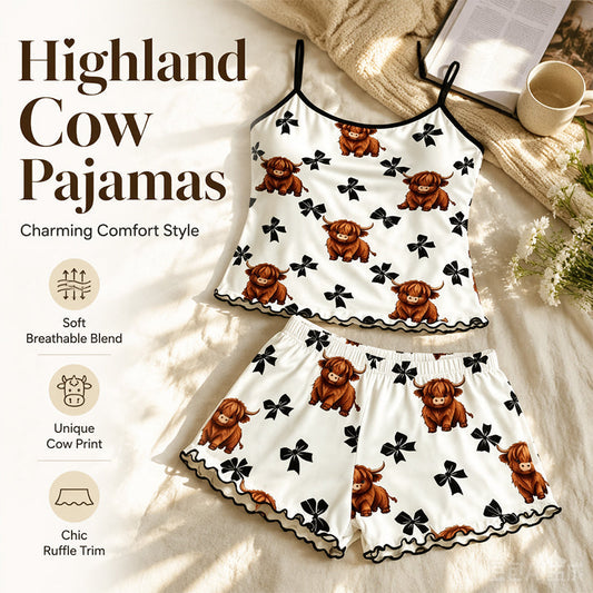 🌸 50 % ALENNUS NYT! 🌸 Kesäinen pyjamasetti, jossa on spagettihihnat ja cami-toppi