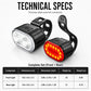 ⏳Rajoitetun ajan -50%⏰USB-ladattava pyörän valosarja🚲🔦