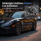 Midnight Edition -sarjan Raven-metallitunnus autoihin ja kuorma-autoihin
