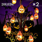 Waterproof Halloween Pumpkin Solar Branch Lights