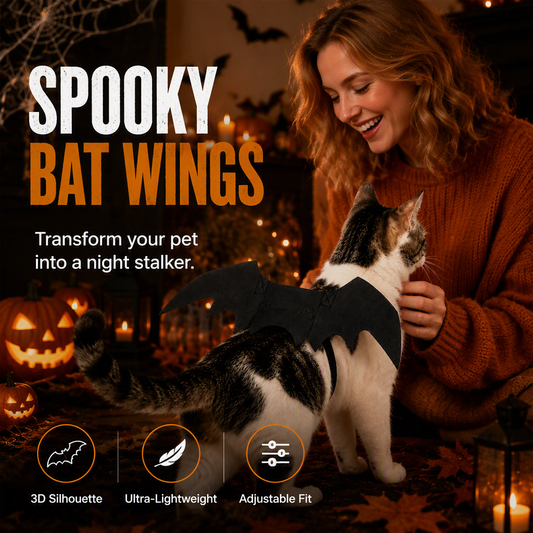 Halloween-puku lemmikille: lepakon siivet