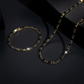 ✨ 50% DE DESCONTO! Conjunto de joias brilhantes para homem – colar e pulseira com zircónio cúbico, estilo Street Luxe