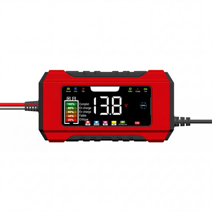 🔋 -50 % NYT! 12 V 6 A älykäs auton akkulaturi, pulssikorjauslaturi LCD-näytöllä – automaattinen ylläpitolaturi auton, moottoripyörän, matkailuauton ja lyijyakkujen akkuihin