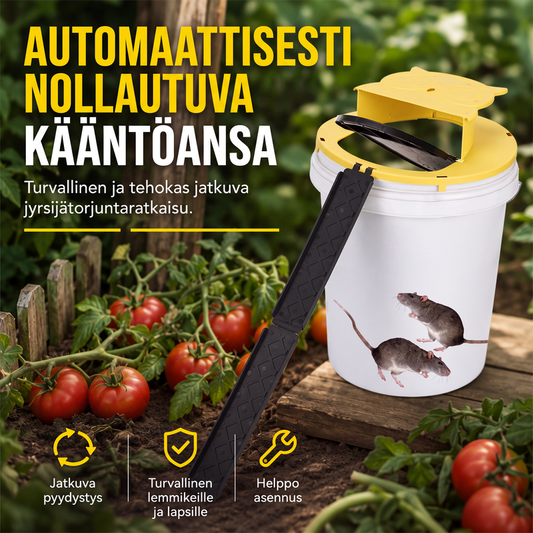 Automaattisesti nollautuva kääntökantinen hiirenloukku