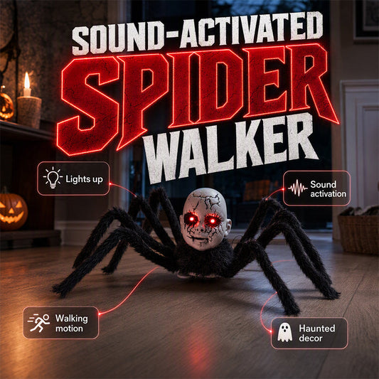 Halloween-ääniaktivoitu ryömivä hämähäkki