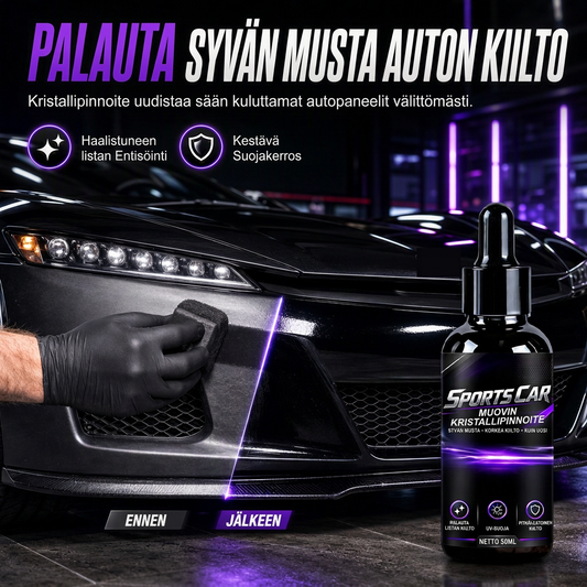 Auton muovin palautusaine ja kristallipinnoite