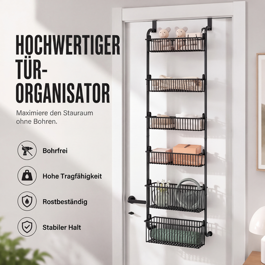 🚪 50 % ALENNUS! 🧺 Ovelle ripustettava hylly – ilman poraamista, useita koreja ja käytännöllinen ✨