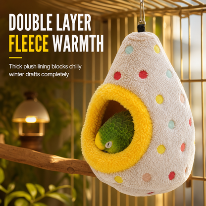 🐦🛏️Munamainen riippuva lintumaja | Pehmeä, suljettu luola suojaa kylmiltä vetoilta🧶