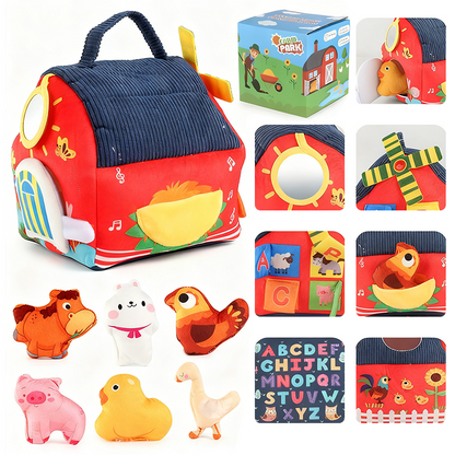 🎁2026 New Arrivals 50% OFF💥Interactive Plush Farm House Toy Set for Kids – 6 Exploration Zones, Adorable Animal Puppets & Portable Storage Design – Learn, Play & Grow ✨