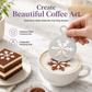 🥛Ruostumattomasta teräksestä valmistettu latte art -sabluunamalli