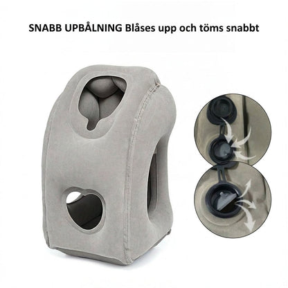 🛏️ NYT 50 % ALENNUS! ✈️ Kannettava, puhallettava ja ergonominen matkatyyny – 360° niskatuki ja 45°:n täydellinen kulma matkalle 💤